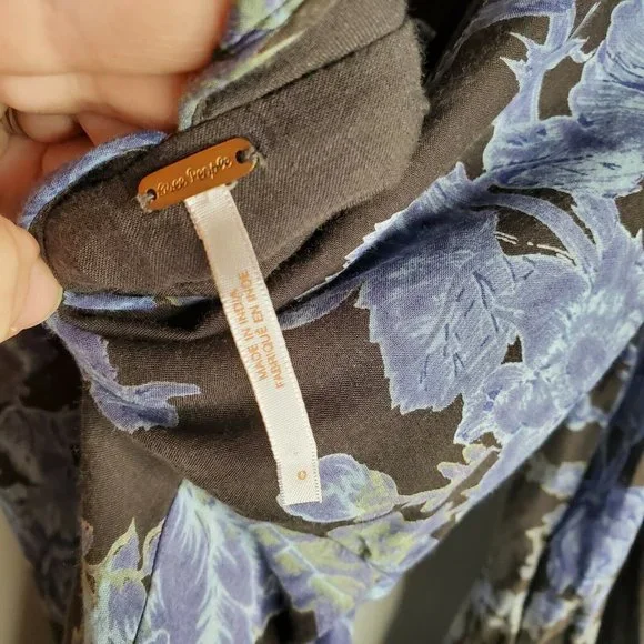 Free People Melrose Floral maxi  bell sleeve dress - Picture 4 of 7